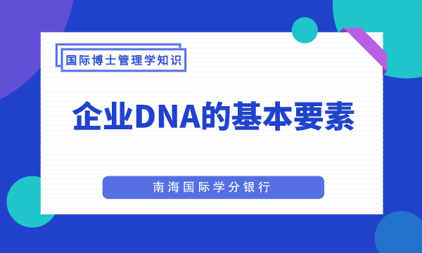 管理学,企业家,国际博士,基本要素,知识分享,企业DNA,管理学知识分享