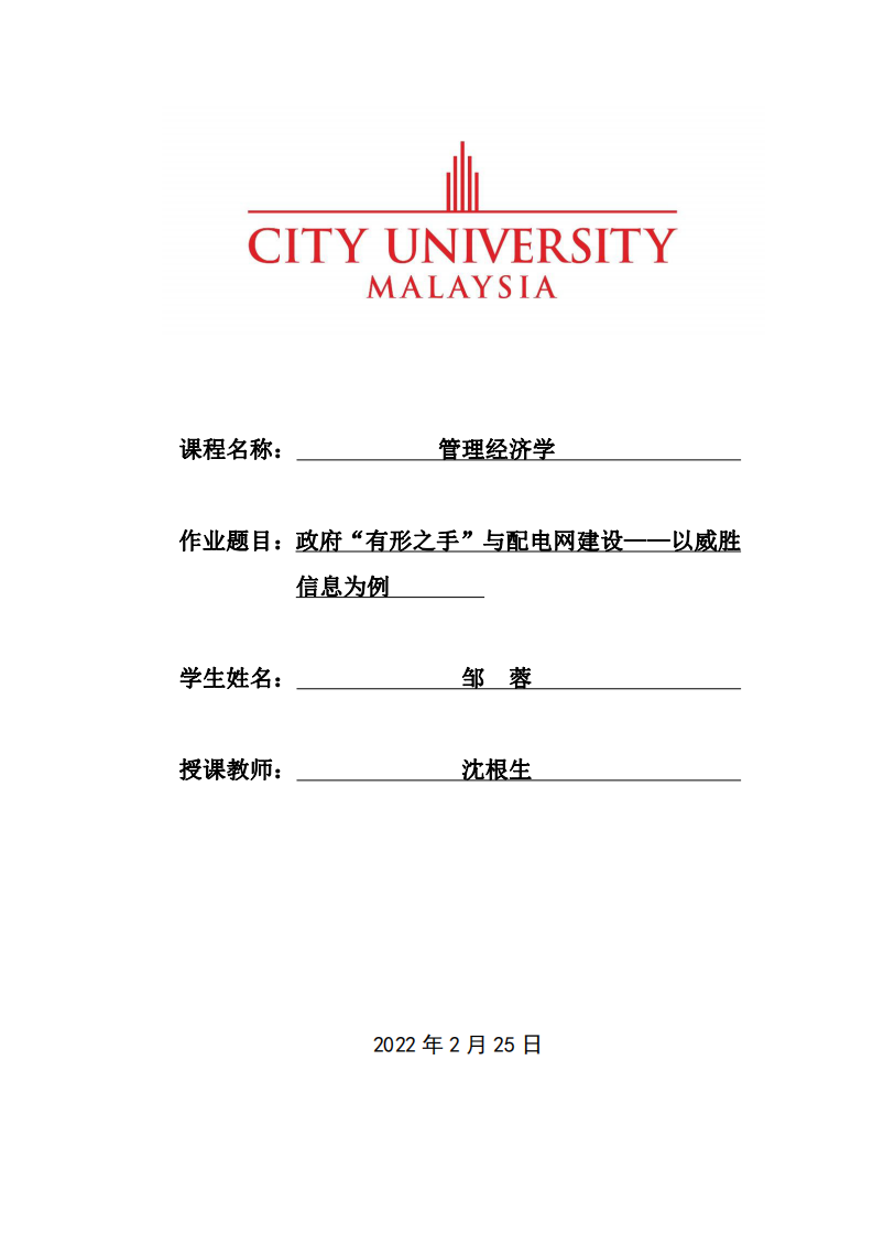 政府“有形之手”與配電網(wǎng)建設(shè)——以威勝信息為例-第1頁-縮略圖