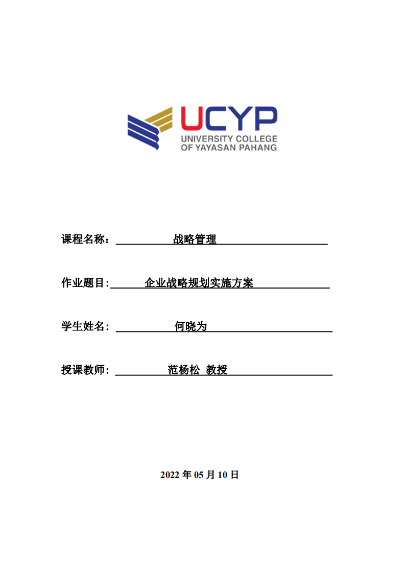 企業(yè)戰(zhàn)略規(guī)劃實施方案-第1頁-縮略圖