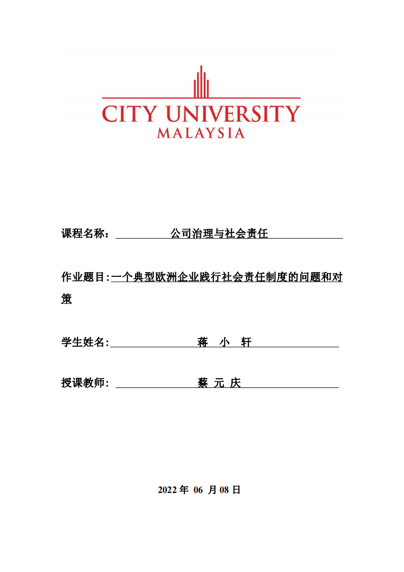 一个典型欧洲企业践行社会责任制度的问题和对策-第1页-缩略图