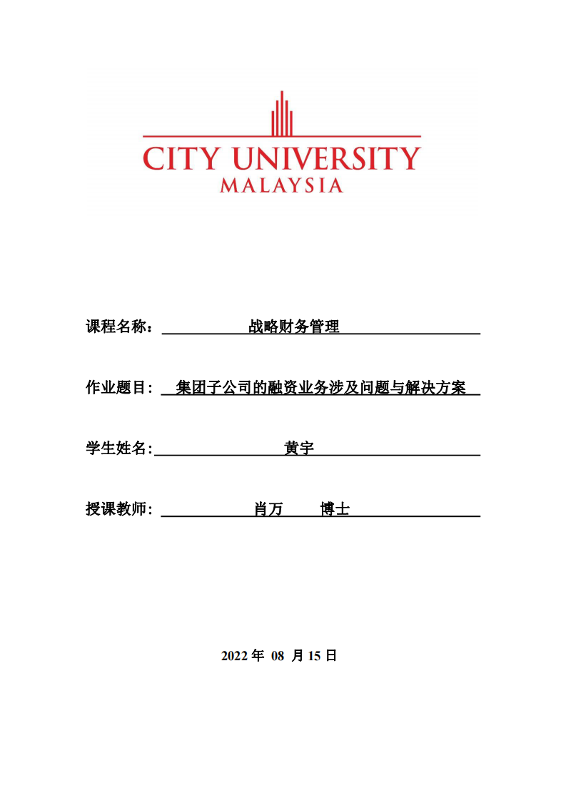 集团子公司的融资业务涉及问题与解决方案-第1页-缩略图