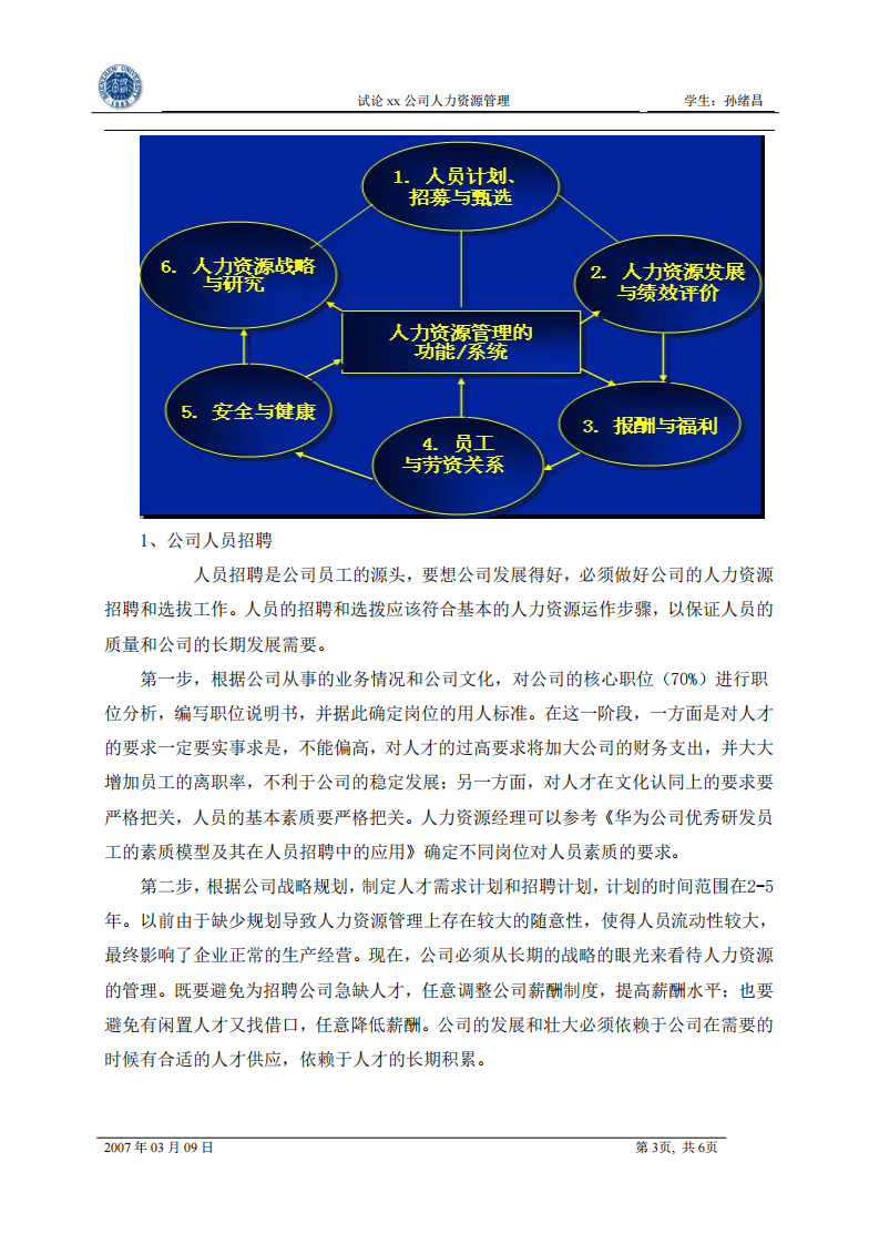  試論xx公司人力資源管理  -第3頁(yè)-縮略圖