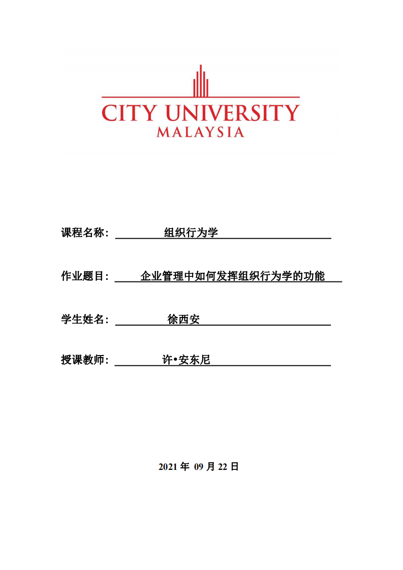 企業(yè)管理中如何發(fā)揮組織行為學(xué)的功能-第1頁-縮略圖