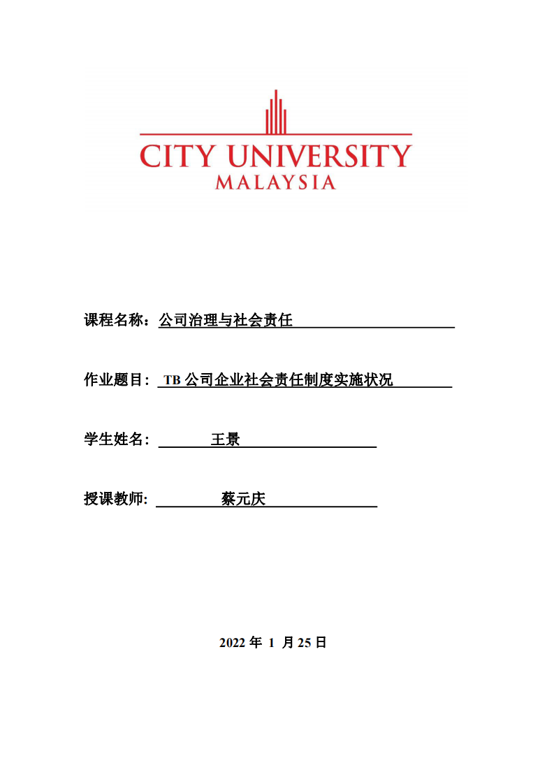 TB 公司企业社会责任制度实施状况-第1页-缩略图