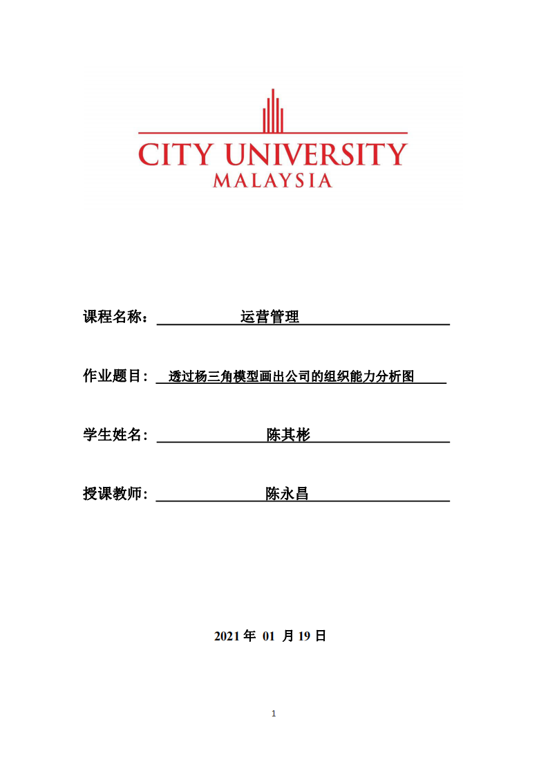 透過(guò)楊三角模型畫(huà)出公司的組織能力分析圖-第1頁(yè)-縮略圖