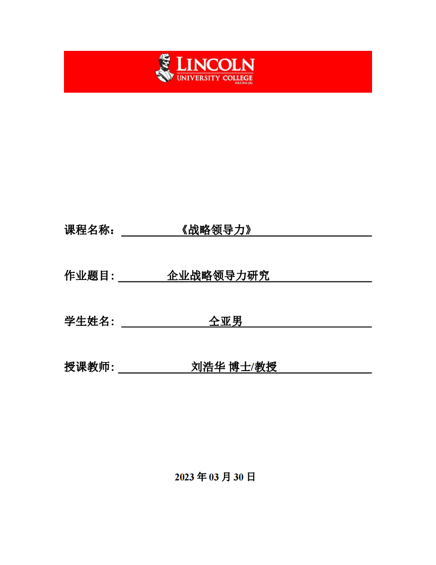 企業(yè)戰(zhàn)略領(lǐng)導(dǎo)力研究  -第1頁-縮略圖