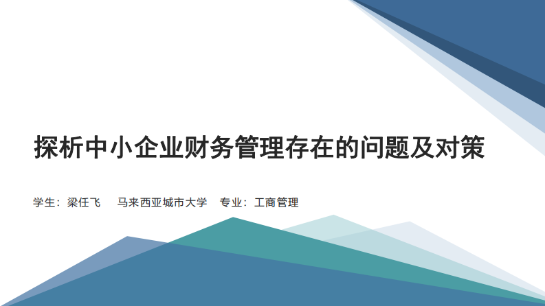 探析中小企业财务管理存在的问题及对策-第1页-缩略图