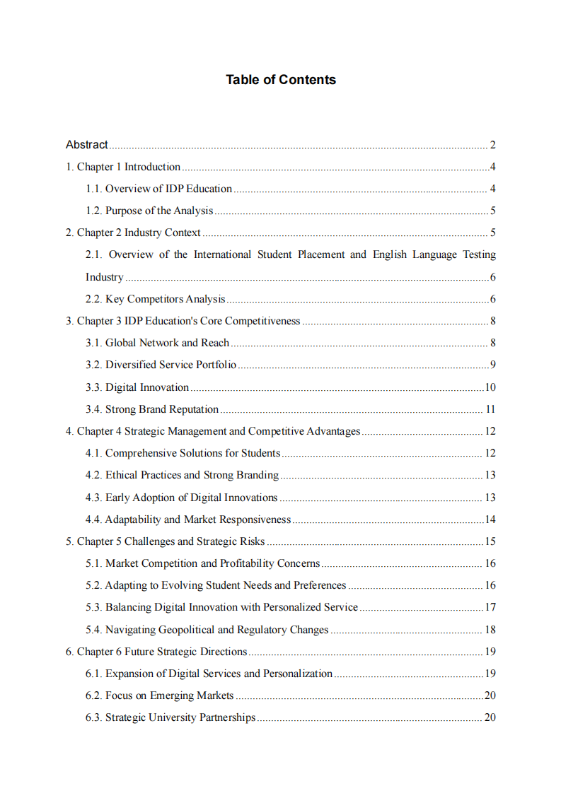 Strategic Management and Core Competitiveness: Navigating IDP Education's Global-第3頁-縮略圖