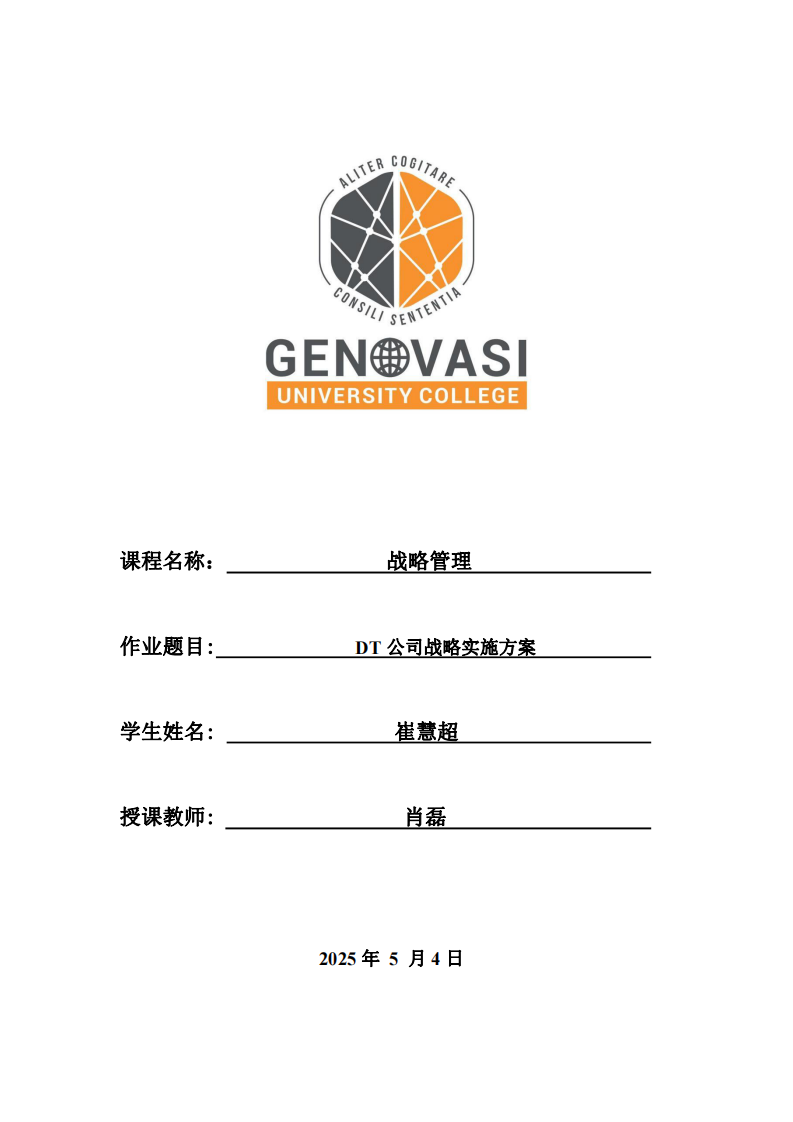 DT公司戰(zhàn)略實(shí)施方案-第1頁(yè)-縮略圖