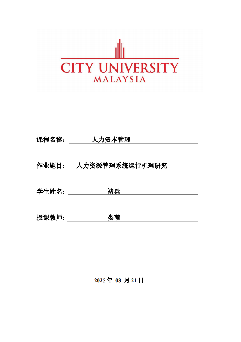 人力資源管理系統(tǒng)運行機理研究-第1頁-縮略圖