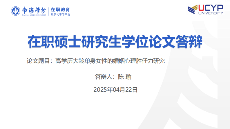 高学历大龄单身女性的婚姻心理胜任力研究-第1页-缩略图