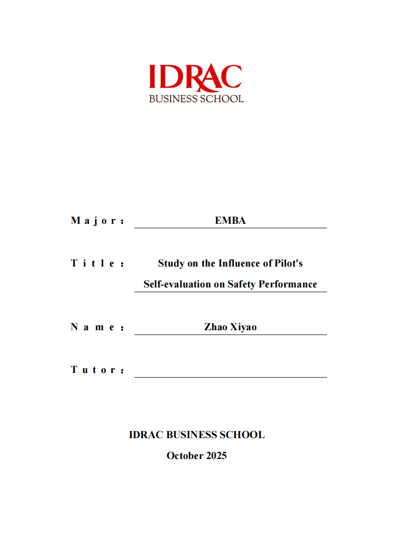 飞行员自我评价对安全绩效的影响研究-第1页-缩略图