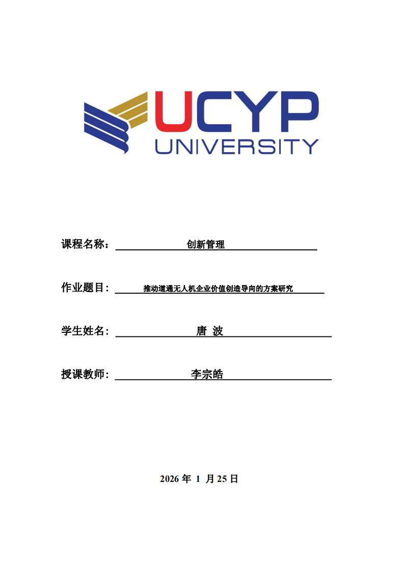 推动道通无人机企业价值创造导向的方案研究-第1页-缩略图