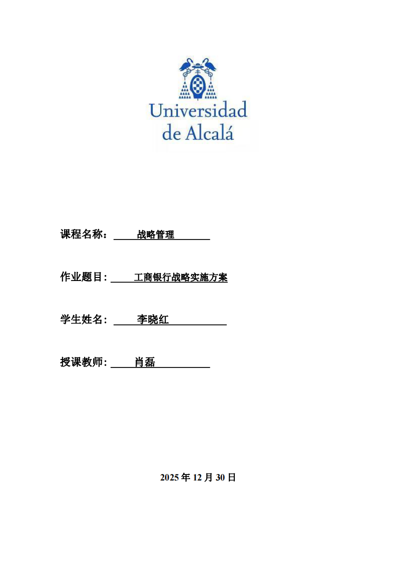 工商銀行戰(zhàn)略實(shí)施方案-第1頁-縮略圖