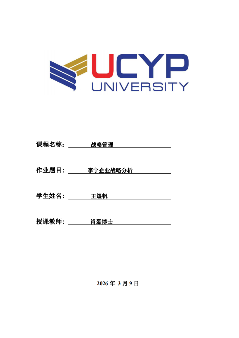 李宁企业战略分析-第1页-缩略图