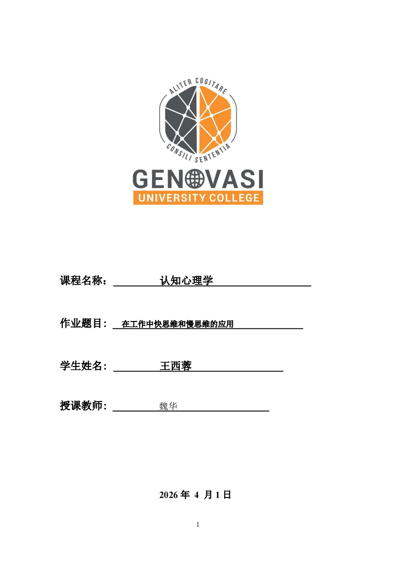 在工作中快思維和慢思維的應用-第1頁-縮略圖