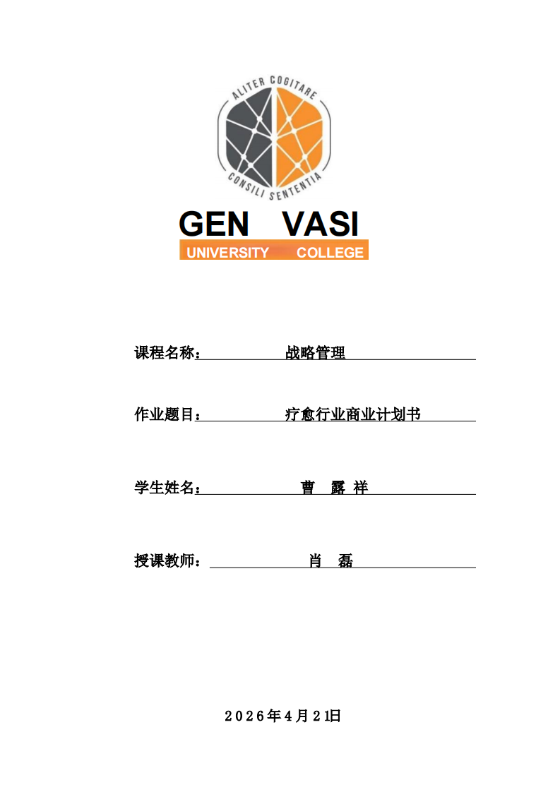 疗愈行业商业计划书-第1页-缩略图