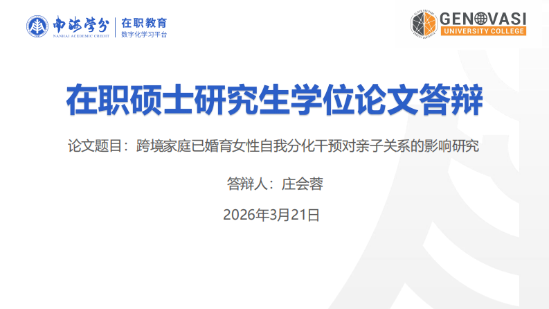 跨境家庭已婚育女性自我分化干预对亲子关系的影响研究-第1页-缩略图