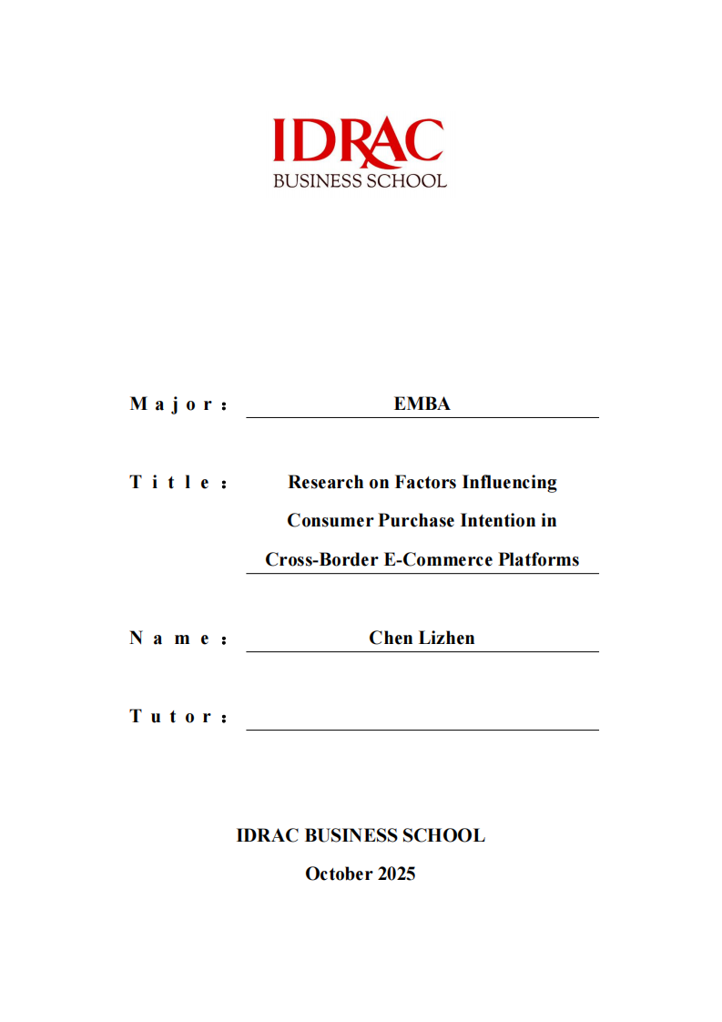 消费者在跨境电商平台购买意愿影响研究-第1页-缩略图