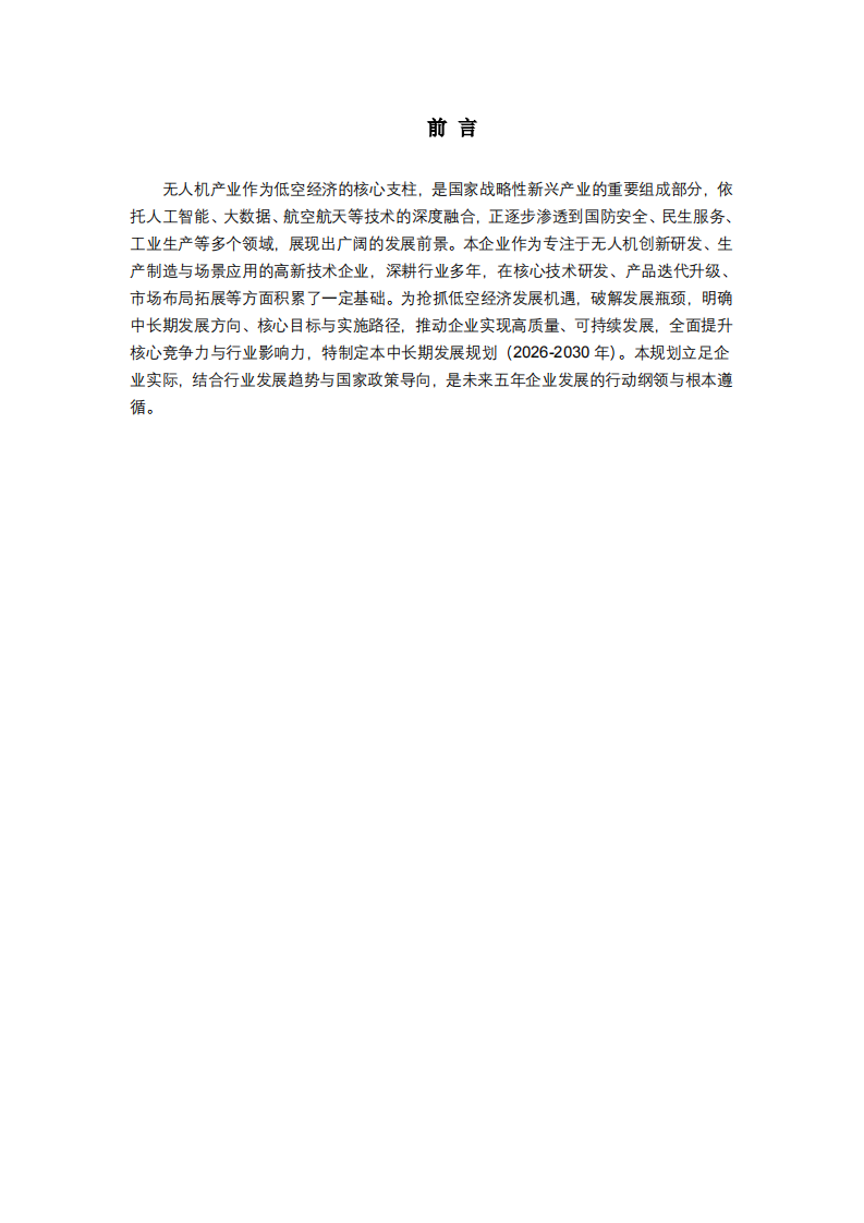 无人机创新企业中长期发展规划（2026-2030年）-第2页-缩略图