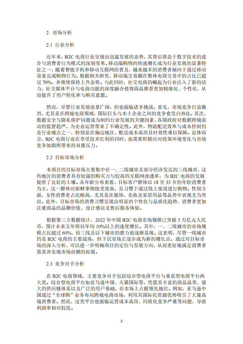 B2C商业计划书-第3页-缩略图
